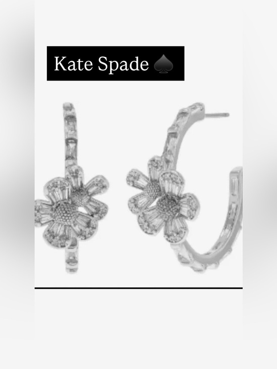kate spade Jewelry - KATE SPADE Fleurette Hoop Earrings NWT Dust Bag Included